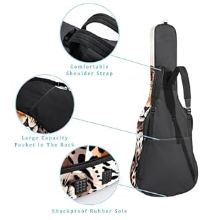 JRHEJTFZ Housse pour guitare acoustique de 1,9 cm d’épaisseur, imperméable, durable et élégant, motif léopard rugissant, Multicolore 5., 42.9×16.9×4.7 in, Motif imprimé tendance - Les Beatles, Paul McCartney, John Lennon, RIngo Starr, George Harrison JRHEJTFZ Housse pour guitare acoustique de 1,9 cm d'épaisseur, imperméable, durable et élégant, motif léopard rugissant, Multicolore 5., 42.9x16.9x4.7 in, Motif imprimé tendance – Image 3