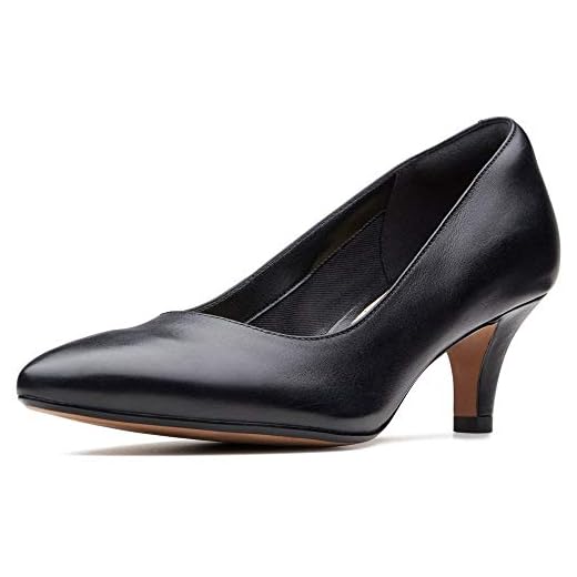 Clarks Linvale Jerica, Zapatos de Tacón para Mujer Negro Black Leather, 39 EU
