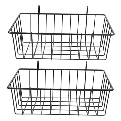 ERINGOGO 2pcs Wire Baskets for Organizing Versatile Wall Mount Storage for Grid Wall for Pantry Rv Home Use Hanging Baskets for Efficient Space Management