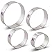 Circle Round Biscuit Cookie Cutters 4-Pc. Set Made in the USA by Ann Clark, 2.5
