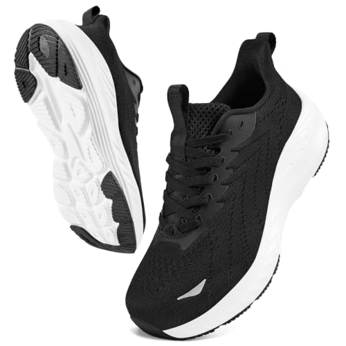Image of Women's Slip On Walking Shoes Wide Cushion Running Tennis Shoes with Arch Support Insole, Non Slip Sole for Nursing Workout Gym Athletic Fashion Sneakers 6-12