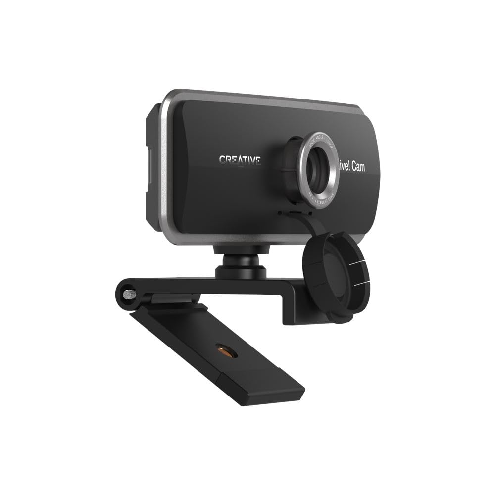 Creative Live! Cam Sync 1080p webcam USB full HD, gran angular, micro integrado, cubre-objetivo para proteger privacidad, montaje para trípode, videollamada high-res, grabación y streaming para PC/Mac