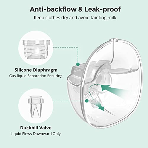 Bioby Double Wearable Breast Pump, Hands Free Breast Pump With Lcd Display,3 Modes & 12 Levels Portable Breast Pump Low Noise For Travel Office Outdoors,21/24/27Mm,2Pcs #TOP4