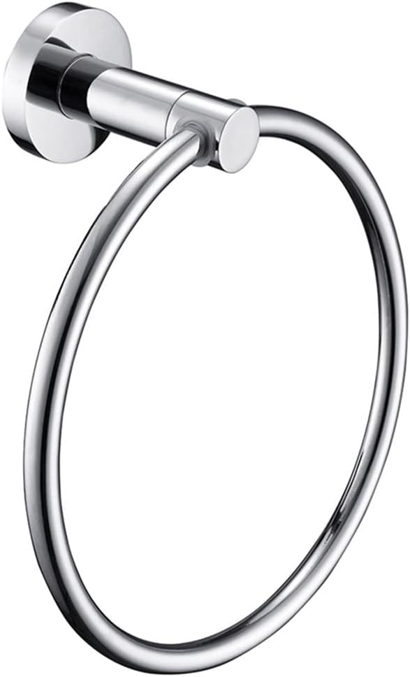 LSLYTQ Brass Bathroom Towel Storage Ring, Bathroom Accessories, Bathroom Towel Holder, Wall-Mounted Round Towel Rack
