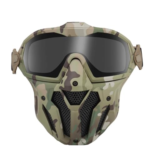 Masque airsoft antibuée avec lunettes interchangeables pour sport de tir