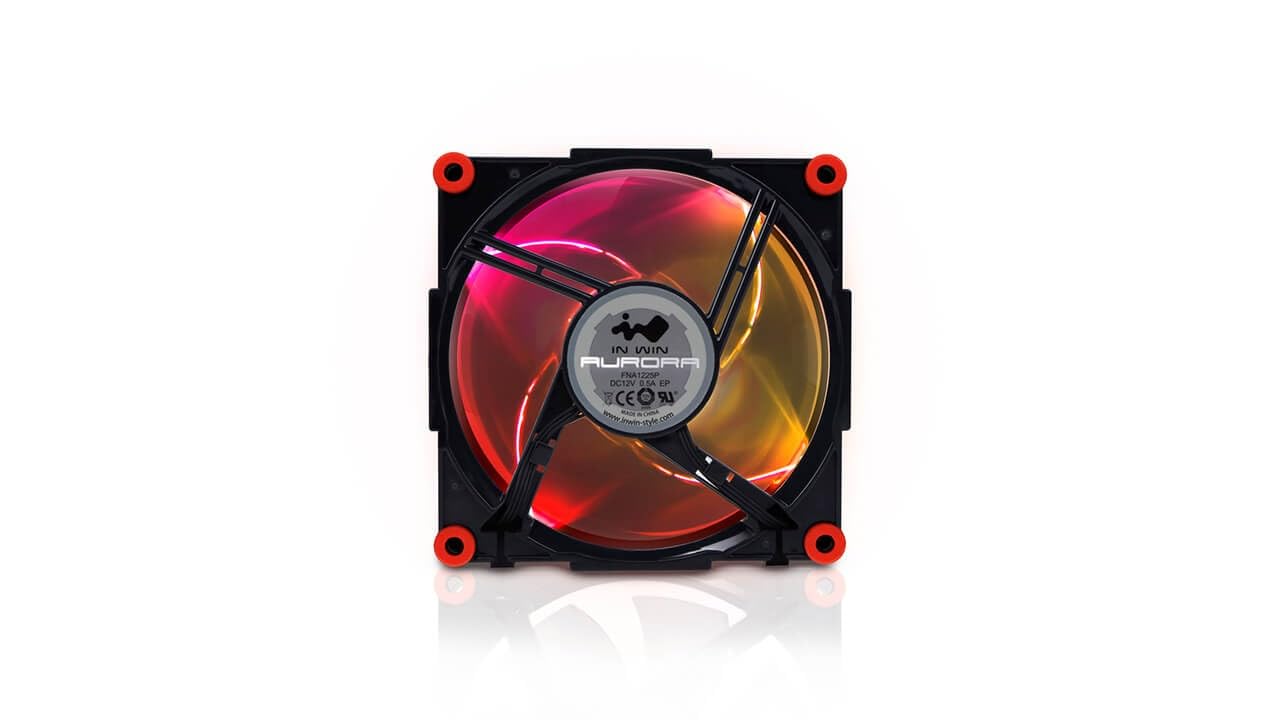 In Win Aurora Black/Red ventilatore per PC Nero/Rosso
