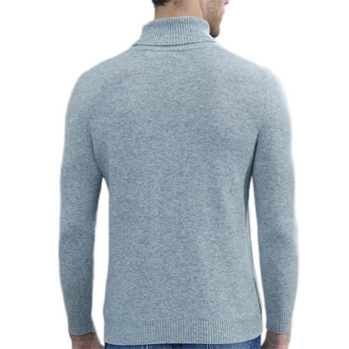 Men's Turtleneck Knitted Sweater Long Sleeve Thick Pullover Casual Warm Jumper3