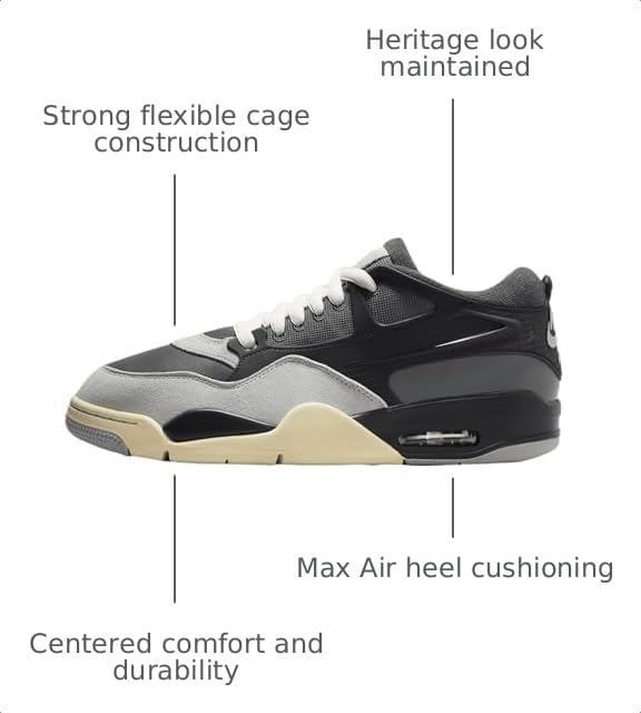 Image of Air Jordan 4 RM Men's Shoes (FQ7939-004, Black /White)