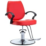 Dank des eingebauten Fußpedals kann dieser Friseurstuhl bequem auf die gewünschte Höhe angehoben und abgesenkt werden.
