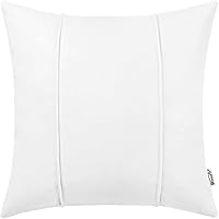 Vista 22 de BRAWARM Fundas de almohada de cuero azul marino de 12 x 20 pulgadas, funda de almohada lumbar de piel sintética con ribetes, almohada de cuero