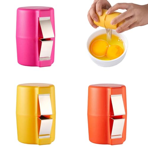 Eieröffner Eierschäler 3-Teiliger EieröffnerFür Gekochte Eier Hochleistungs-Eieröffner Praktischer GekochterEieröffner Eierbrecher-Werkzeug Für Eierschalen-Entferner (Orange Pink Gelb)