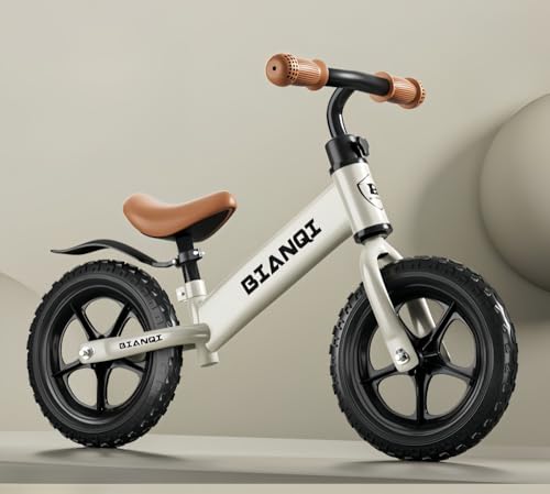 ペダルなし自転車 キッズバイク 6つの部品を贈る 子供用自転車 12インチ 超軽量 持ち運びも簡単 おしゃれ K12 発泡タイヤ 乗り物 お祝い プレゼント 男の子 女の子 子どもの日 誕生日 プレゼント (付属品なし特価, 白-)