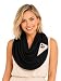 Solid Color Infinity Scarf Black Womens Fashion Scarf Zipper Pocket - Pop Fashion