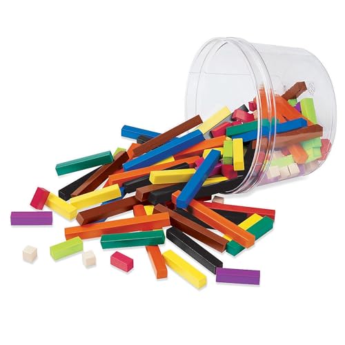 Learning Resources Cuisenaire Rods Small Group Set: 155 Piece Plastic Set, Multi-color