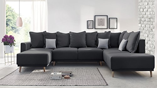 BOBOCHIC MOLA Canapé d'Angle Gauche Panoramique Convertible XXL 7 places +...
