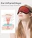 Aroma Season Heated Eye Mask, Warm Eye Compress for Dry Eyes MGD Stye Blephartitis Sinus Migraine, Graphene Heating Element with Natural Lavender Pack (Black)
