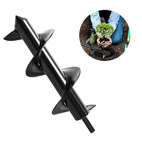 Professionale Punta per Trivella Piantare(8 x 30cm),Trivella a Mano Punte per Trapano Terra per Giardino Trivella per Trapano Punte trapano manuale,Rapido Coclea Spirale Bit per Giardino pianta Fiore