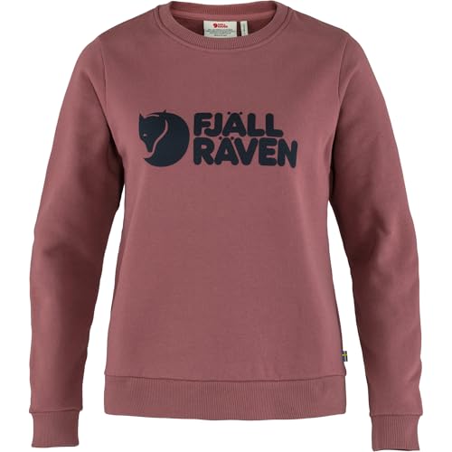 Image of Fjallraven Logo Sweater Women's Sweatshirt - Soft Fleece, Classic Crewneck, Organic Cotton Blend - Hiking, Travel