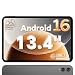 TECLAST Tablet 13.4 Inch, T65 Android 16 Tablet, 26GB RAM 128GB ROM(TF 1TB), 8000mAh, 2.4G/5G WiFi,1920x1200 IPS, Quad-Core Large Tablets, 5+13MP, BT5.0 - Metal