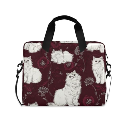 Funda bandolera para laptop 15.6 color burdeos miniatura 1