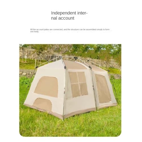 Carpa ligera para camping exterior 13m2 con dos dormitorios y sala miniatura 6