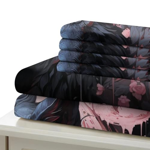 Housse de couette loup 3D fermeture éclair grand lit microfibre anti-plis - 6