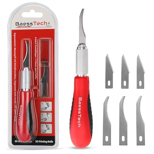 BaessTech Juego de cuchillos para impresora 3D – Herramienta de corte para impresión 3D postprocesamiento, quitar fácilmente estructuras de apoyo – Corta PLA, ABS, PETG, etc. (Juego completo de | Ya disponible en tu tienda friki favorita! En mundofriki.es!