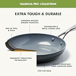 GreenPan Valencia Pro Hard Anodized 3 Piece Fry Pan Skillet Set, Ceramic Nonstick 8" 9.5" and 11" Induction Suitable Frying Pans, PFAS-Free Cookware, Dishwasher Safe, Oven and Broiler Safe, Gray - Image 5