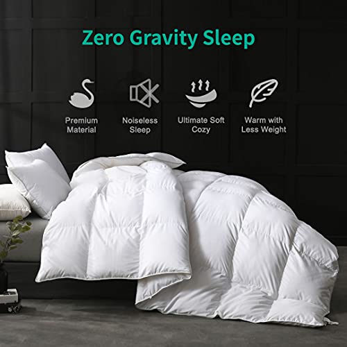 APSMILE Goose Feathers Down Comforter Queen Size, Hotel Collection All