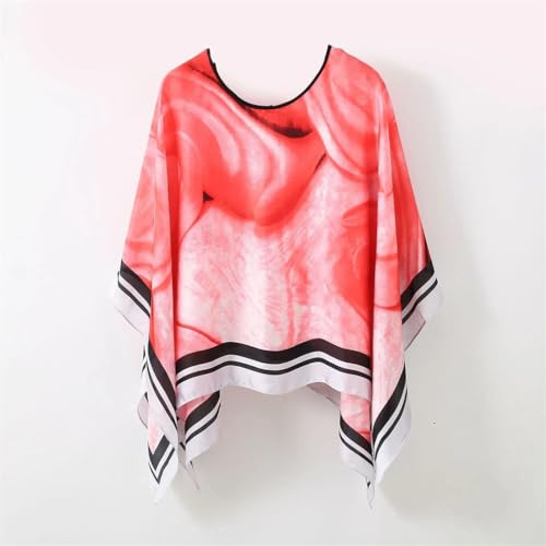 Women's Lightweight Printed Hoodie Scarf Cape Sunscreen Wrap Shawl For Beach Travel Summer Elegant Head Cover2