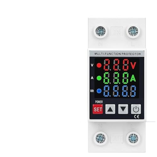 Relais de protection de courant double affichage réglable rail DIN 80A