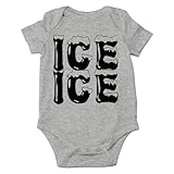 AW Fashions Ice Ice Baby Bodysuit Cute Newborn Baby Girl or Boy Clothes Adorable Infant Romper Outfit (6 Months, Sports Grey)