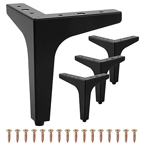 4 Stück 13 cm Möbelbeine Metall, Möbelbeine, Möbelfüße Metall Schrankfüße DIY Tischbeine Schrankfüsse für Stühle Schrank und Sofa andere Möbelbeine Cover