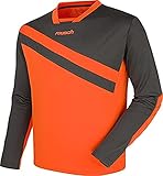 Belüftungseinsätze Reusch Jungen Golhero Longsleeve Padded Junior Torwarttrikot, Shocking orange/Grey, XS