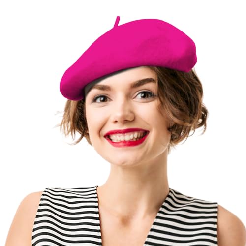 French Beret Hats for Women - Soft Warm Wool Beanie Winter Cap — view 2