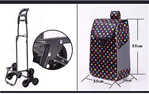 LDBDASA Tragbare Einkaufswagen Klettern Treppen Trolley Trailer Klappwagen Einkaufswagen Kleinwagen Trolley Auto… – Bild 4