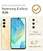 GVIEWIN for Samsung Galaxy A16 5G Case, [Screen & Camera Lens Protector] [Military-Grade Protective] Women Clear Floral Not Yellowing Shockproof Bumper Phone Case for Galaxy A16, Delphinium/Grey