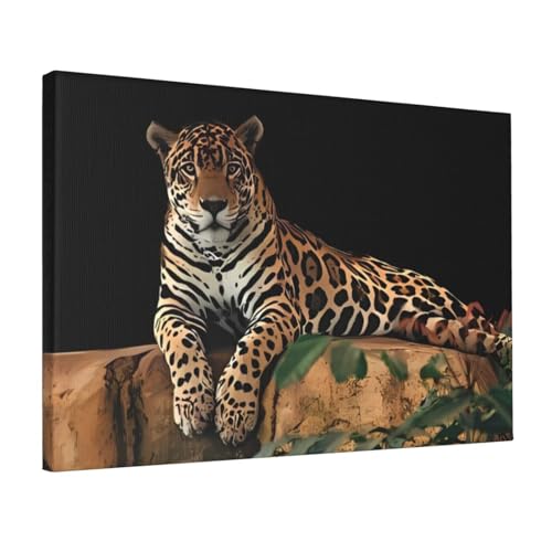 Poster léopard africain art mural décoration salon et bureau 30x45 cm