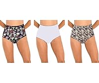 Pepperika Women's (Size 7XL) High Waist Cotton Underwear Maternity Pregnancy C-Panty After Delivery Panties Combo (Multicolour - Pack of 3) (Colors and Prints May Vary)