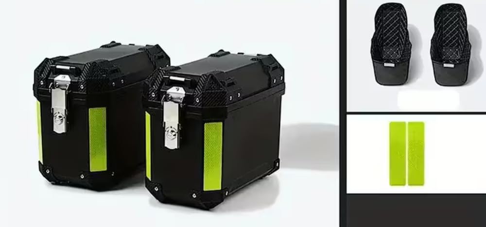 Generisch 2X Motorrad Seitenkoffer 30 Liter Aufbewahrungsbox, Hochbelastbares PP-Material
