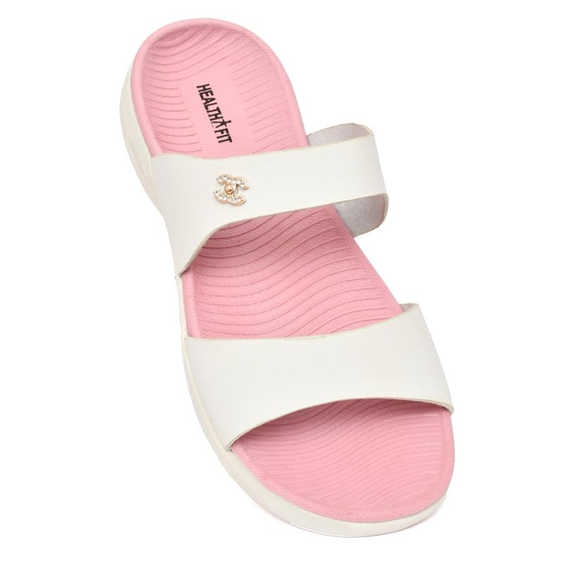 HEALTH FIT Super Soft Ortho Care Bounce Back Anti-Skid Doubleu Flip-Flops for womens/Grils-Slippers/Doctor Chappal & Footwear-Womens/Girls 03-WH UK-7 (B0DC5899FS) Amazon Price History, Amazon Price Tracker