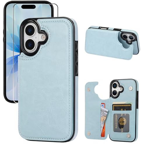 Étui portefeuille iPhone 17 cuir béquille protection antichoc