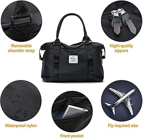Large Capacity Shoulder Travel Bag Waterproof Gym Swim Tote Lightweight Weekender Carry On Bag with Adjustable Strap4