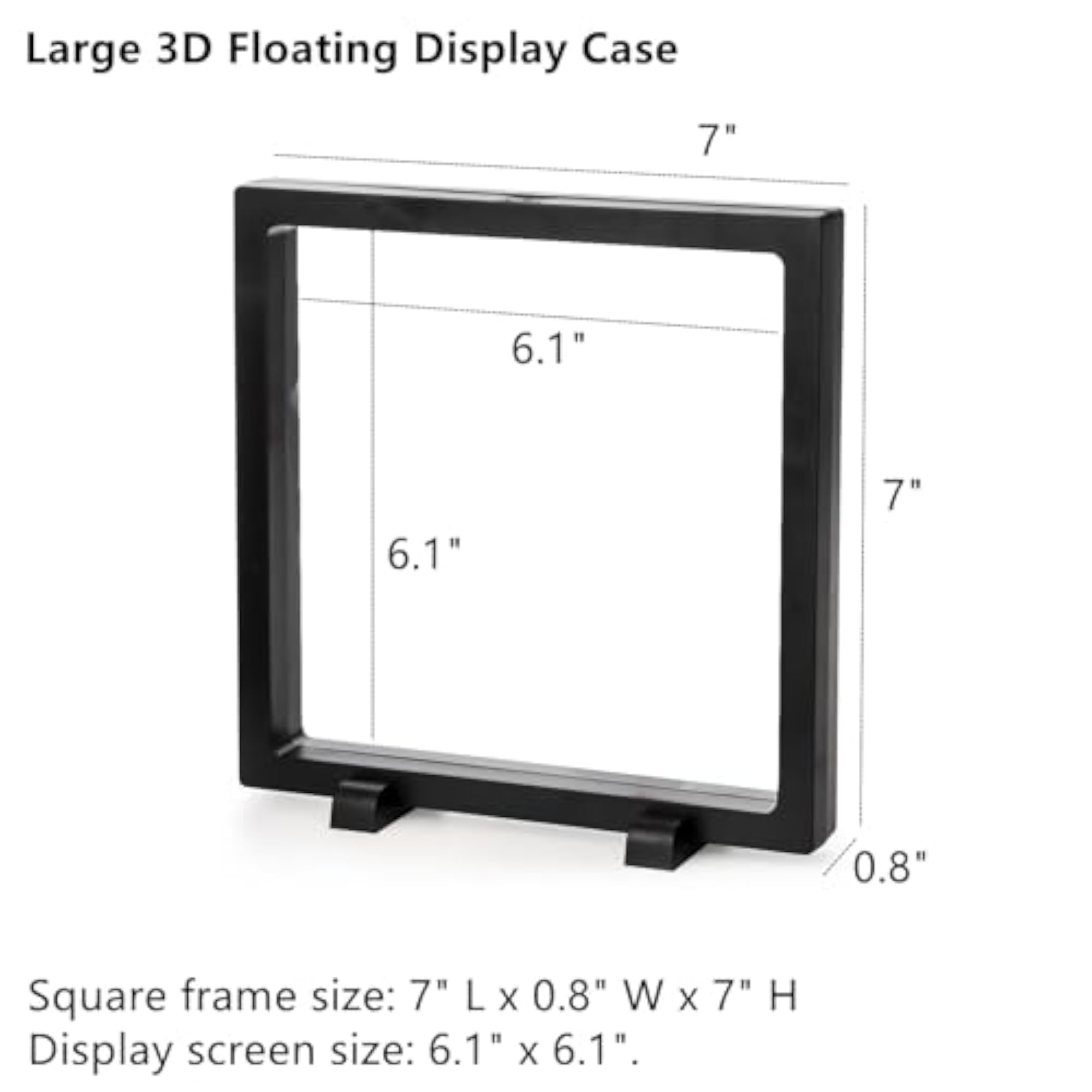 8 Pack Large 3D Floating Display Case