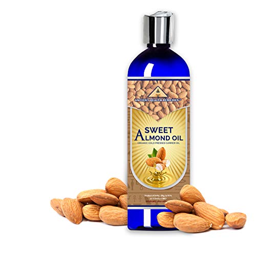 Ancient Health Remedies All-Natural Cold Pressed Sweet Almond Carrier Oil Greatly Priced Bulk Wholesale Oil For Beauty Skin Moisturizing Diy Body Butter,Hair & Skin Care Darkening (India) #TOP1