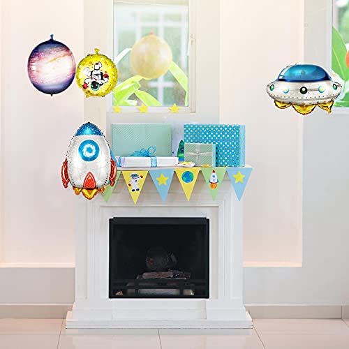 8 Pieces Planet Balloons Astronaut Space Balloons Inflatable Planets Astronaut Rocket Ship Earth Balloons Outer Space Party Supplies For Kids Birthday Party Baby Shower #TOP5