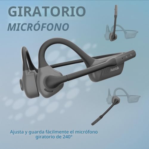 Miniatura 3 de Avantalk Lingo - Auriculares Bluetooth Open-Ear Micrófono Con Cancelación De Ruido Para Pc, Ordenador, Portátil, Teléfono, Cascos Inalámbricos Con Reconocimiento Del Entorno