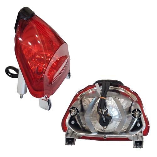 Image of Back Light, Brake Light, without bulb Tail Light fit for TVS Star Sports New model Bike Light (Red) Poly methyl (PMMA) | Top Coated Reflectors