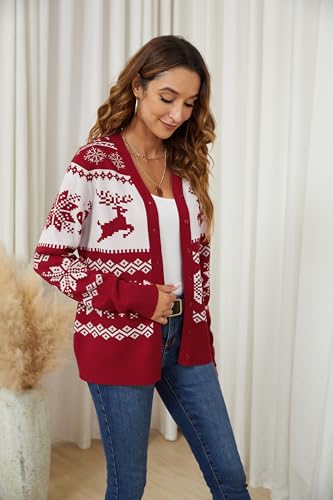 Image of VIISHOW Women Long Sleeve Button Down V Neck Lightweight Basic Knit Sweater Cardigan