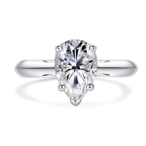 AnuClub Moissanite Pear Ring